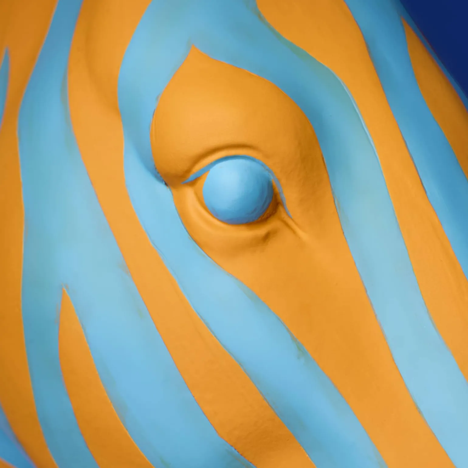 Lampadaire Zebra Zora, bleu-orange