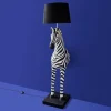 Lampadaire Zebra Zora, noir et blanc