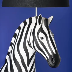 Lampadaire Zebra Zora, noir et blanc