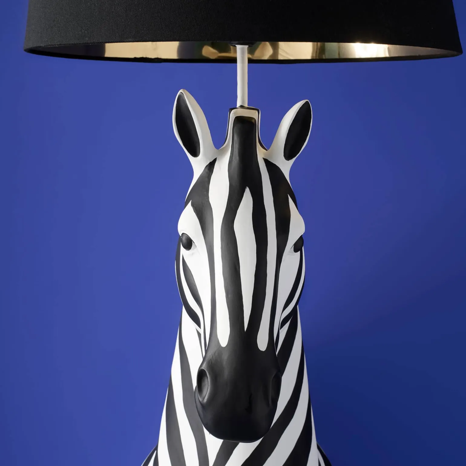 Lampadaire Zebra Zora, noir et blanc