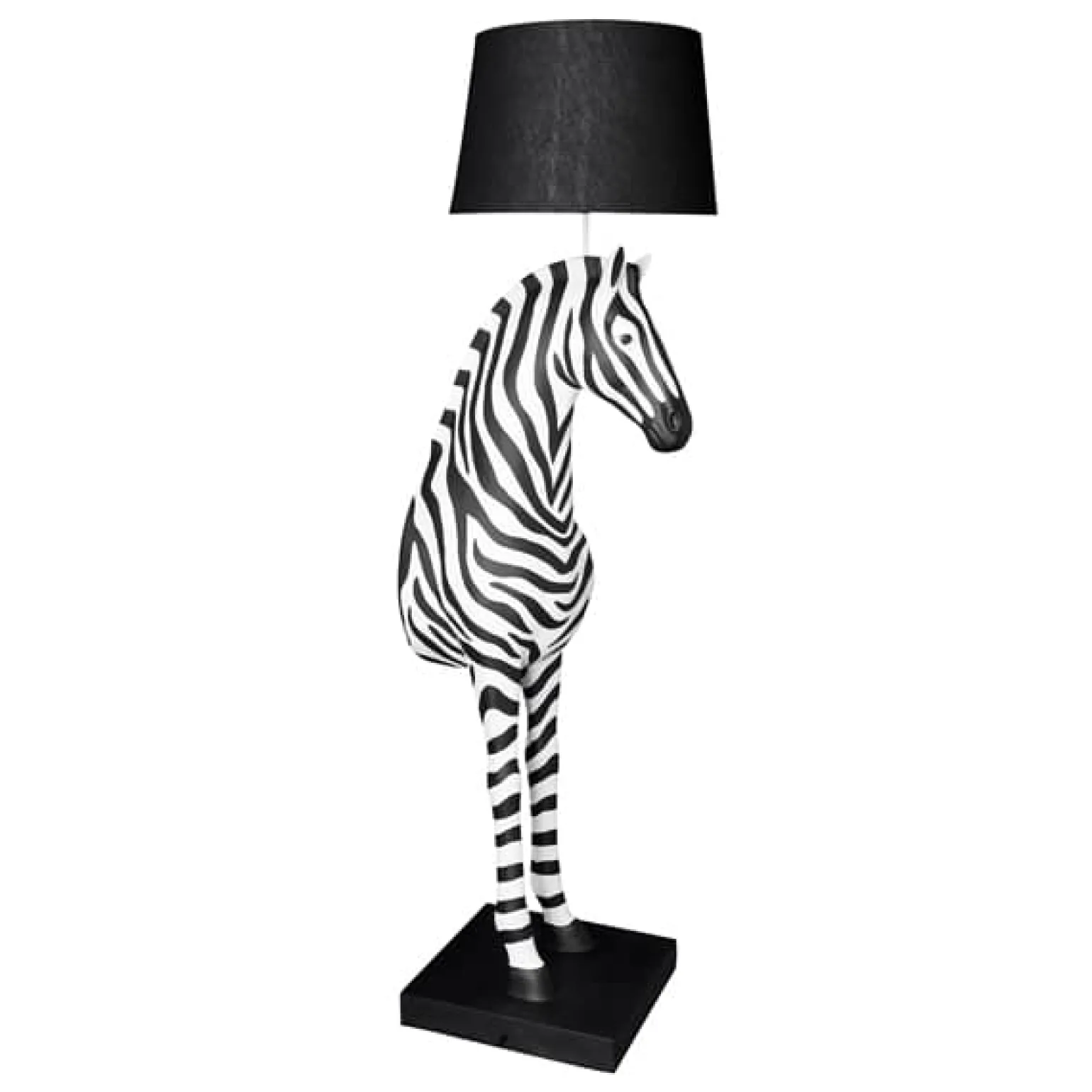 Lampadaire Zebra Zora, noir et blanc
