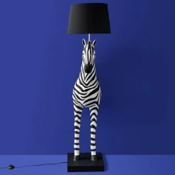 Lampadaire Zebra Zora, noir et blanc