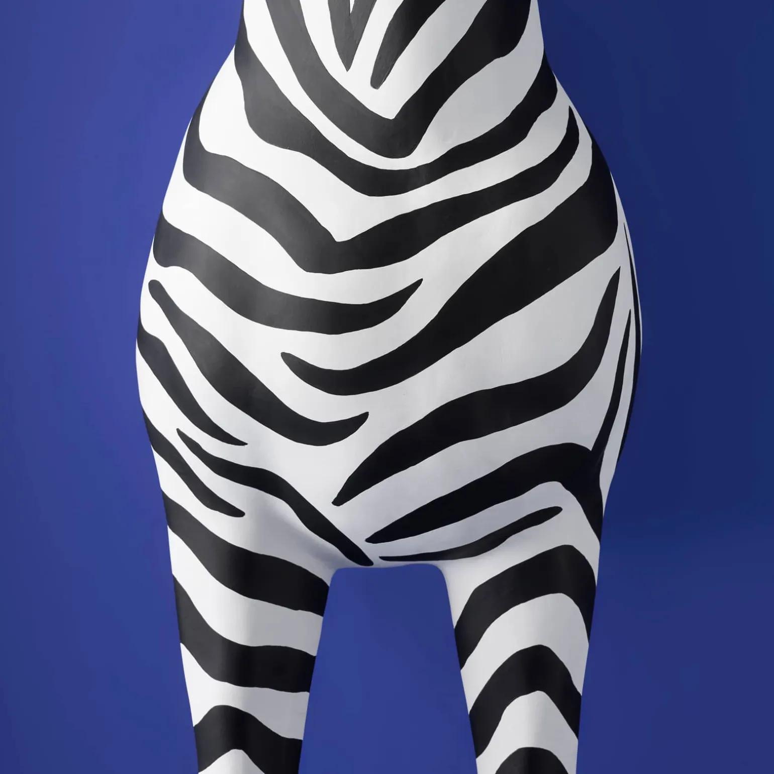 Lampadaire Zebra Zora, noir et blanc