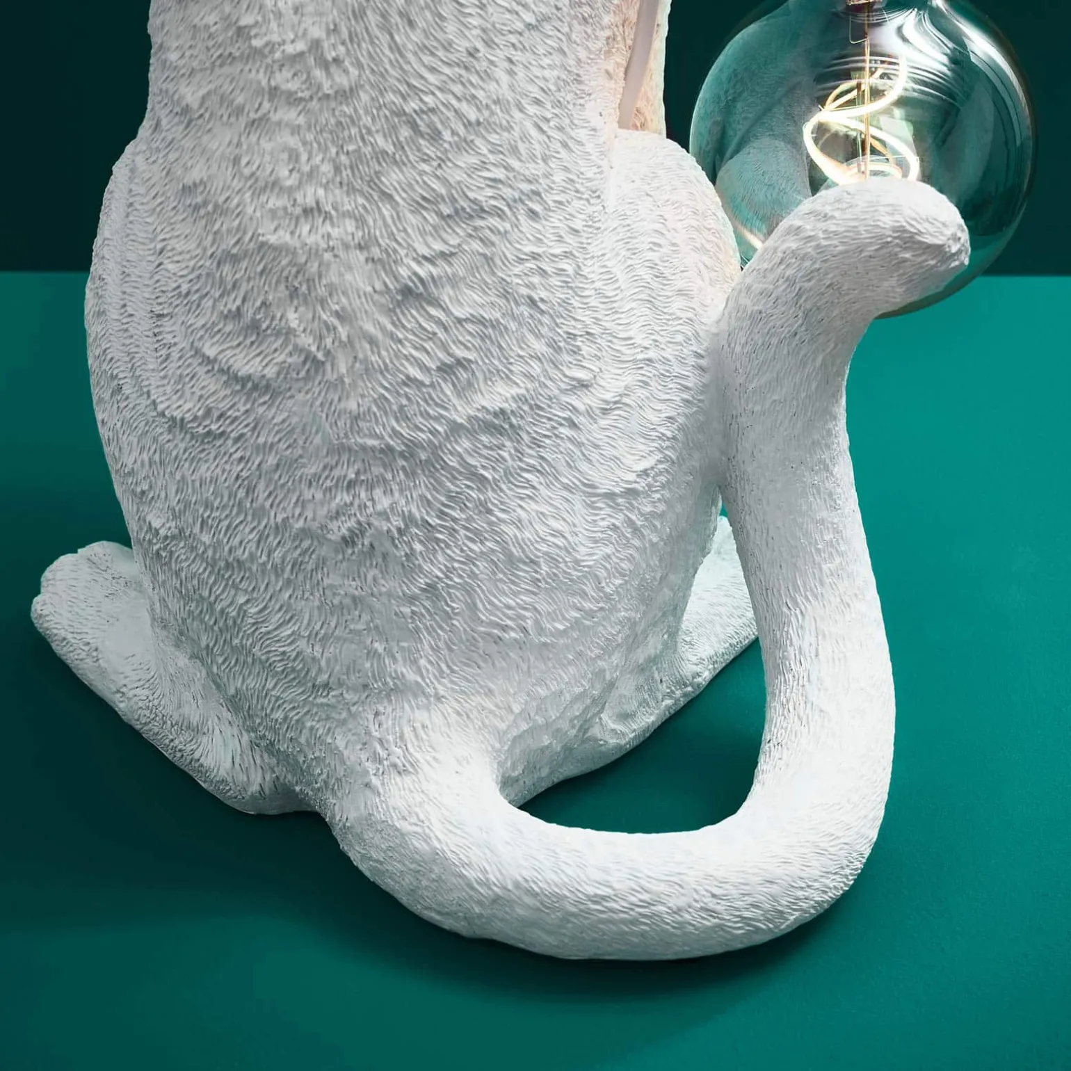 Lampe à poser chat Chouchou, blanc