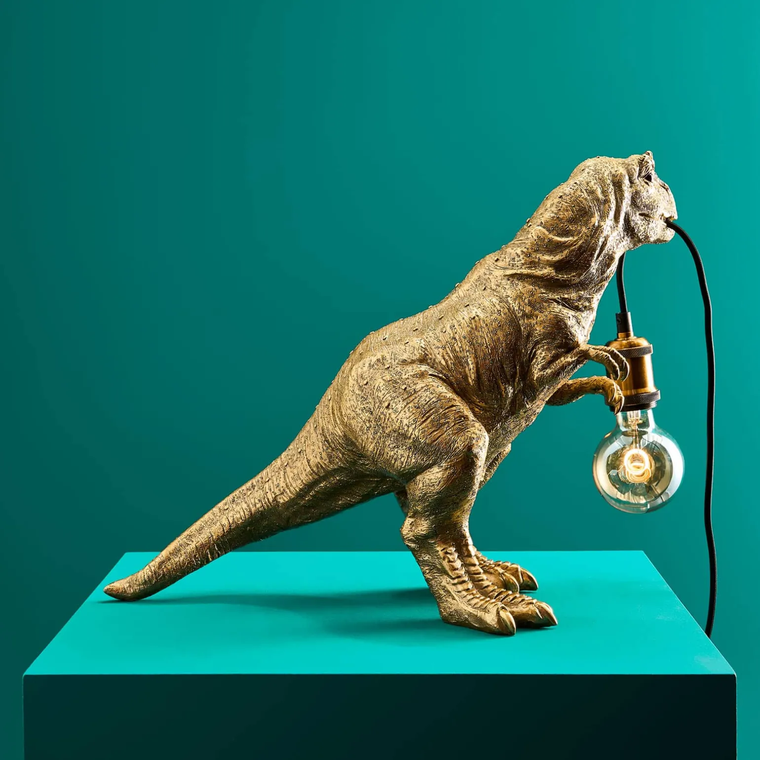 Lampe à poser dinosaure Rexy, or
