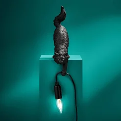 Lampe de table chat Chichi, noir