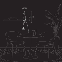 Lampe de table chat Chichi, noir