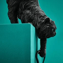 Lampe de table chat Chichi, noir