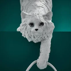 Lampe de table chat Chichi, blanche