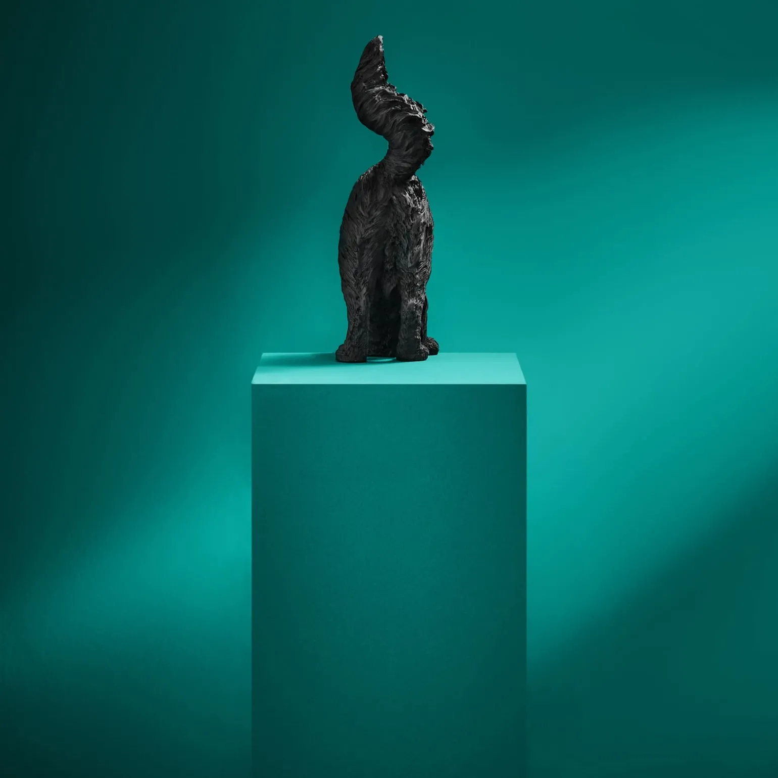 Lampe de table chat Chichi, noir