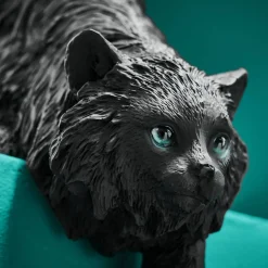 Lampe de table chat Chichi, noir