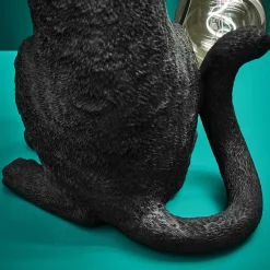Lampe de table chat Chouchou, noir