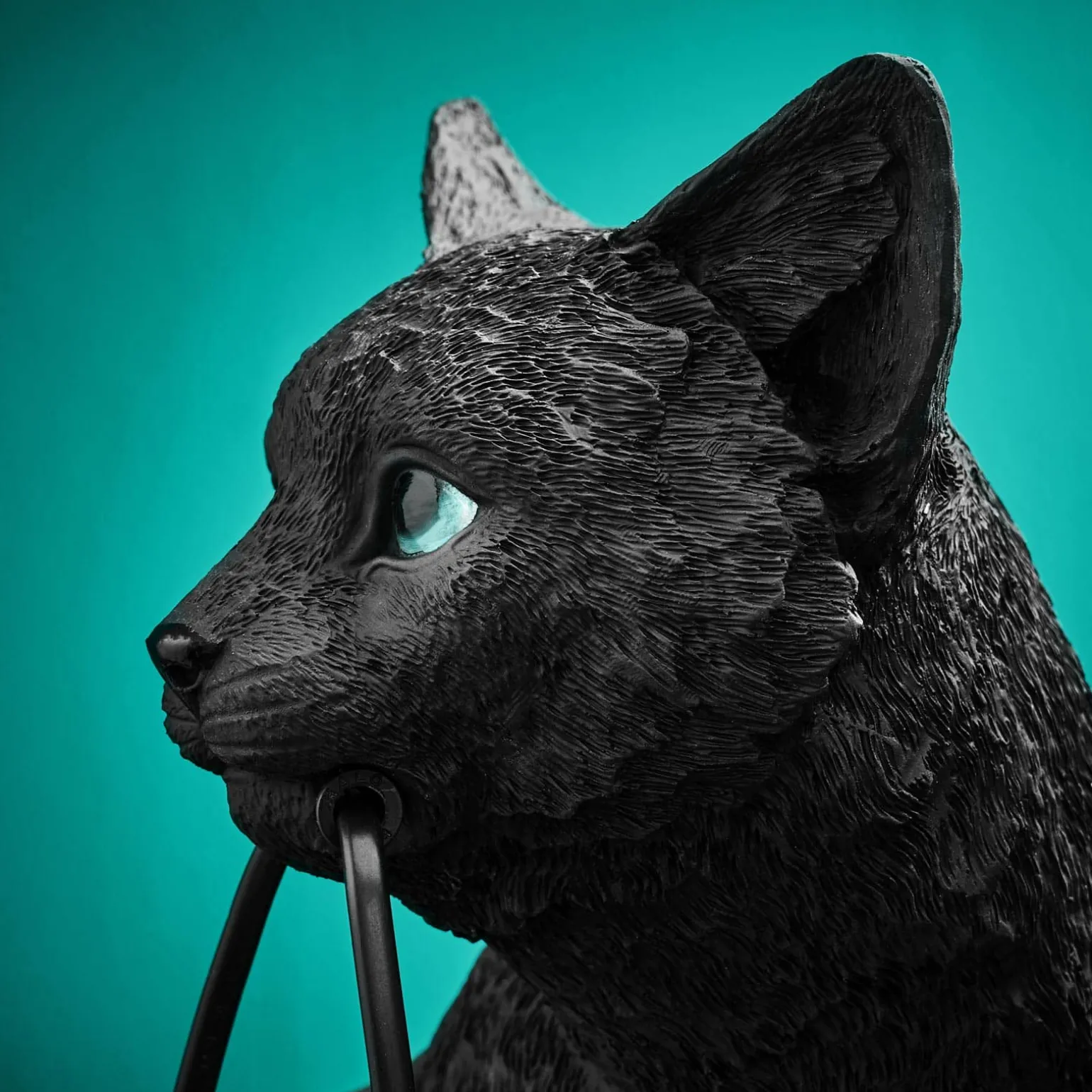 Lampe de table chat Chouchou, noir