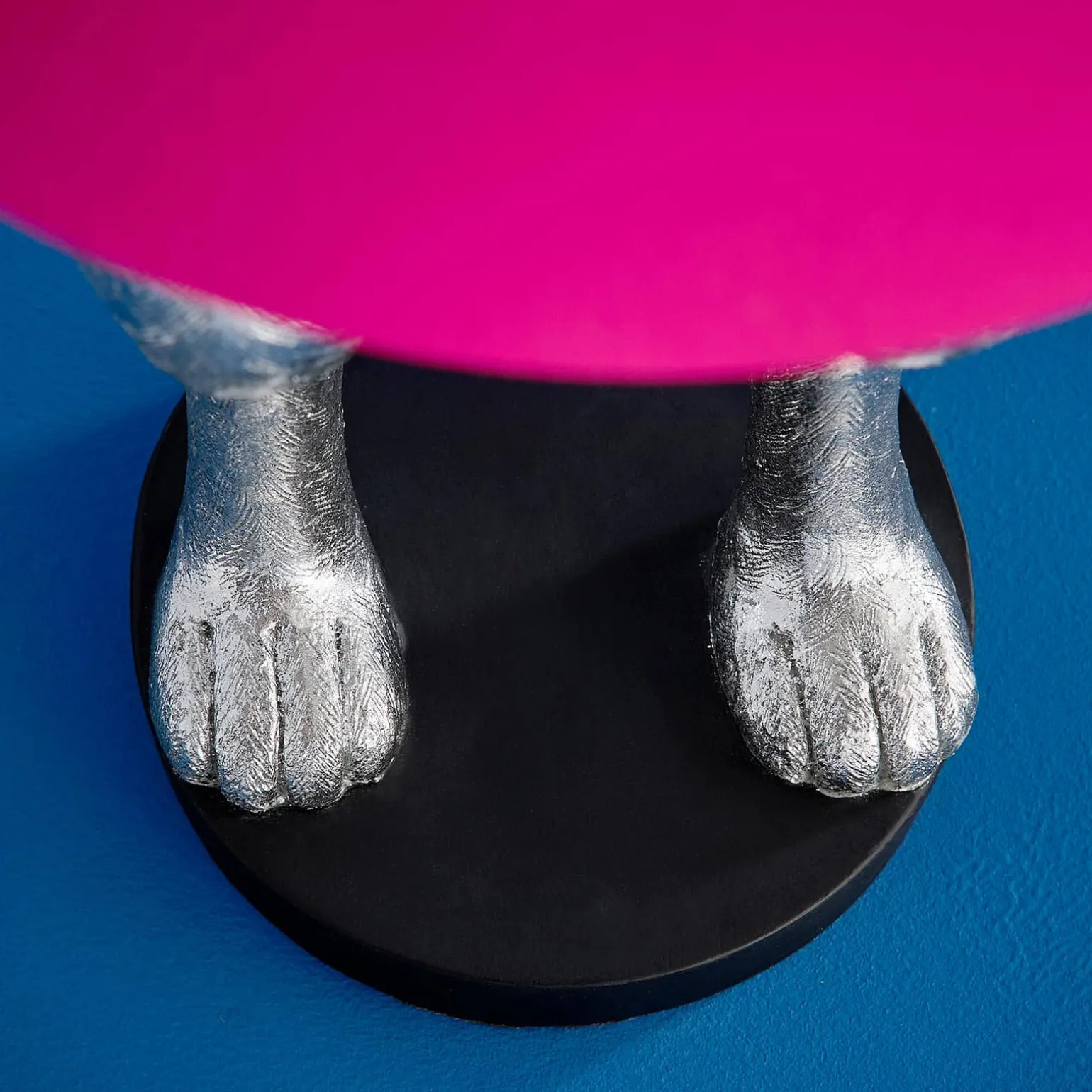 Lampe de table lapin Hiding Bunny®, argent/magenta