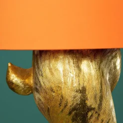 Lampe de table lapin Hiding Bunny®, or/orange