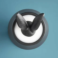 Lampe de Table Lapin LED Hiding Rabbit, noir mat