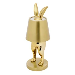 Lampe de Table Lapin LED Hiding Rabbit, or brillant
