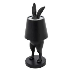 Lampe de Table Lapin LED Hiding Rabbit, noir mat