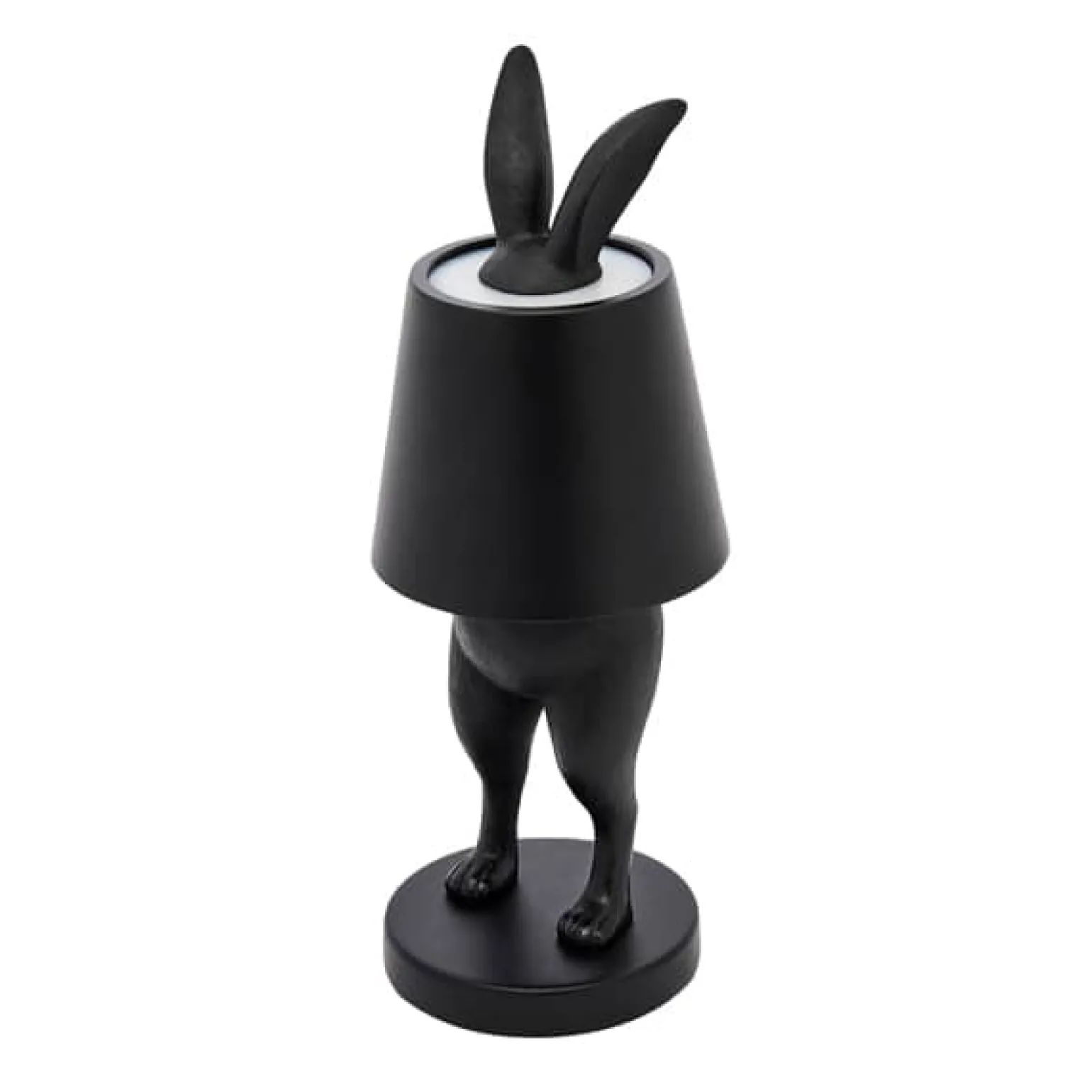 Lampe de Table Lapin LED Hiding Rabbit, noir mat