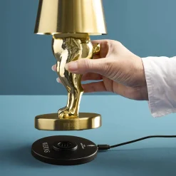 Lampe de Table Lapin LED Hiding Rabbit, or brillant