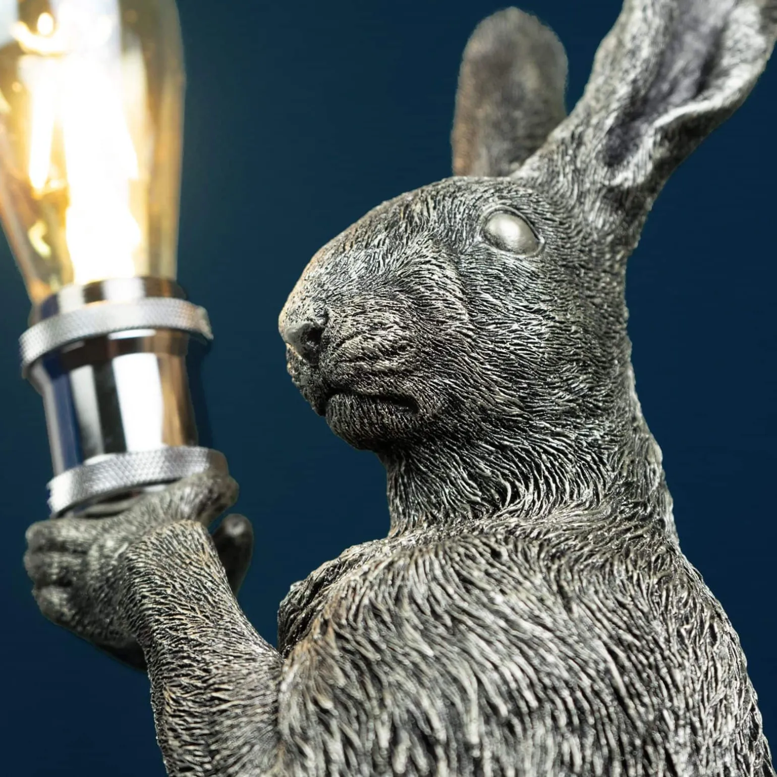 Lampe de table lapin Meister Lampe, argent
