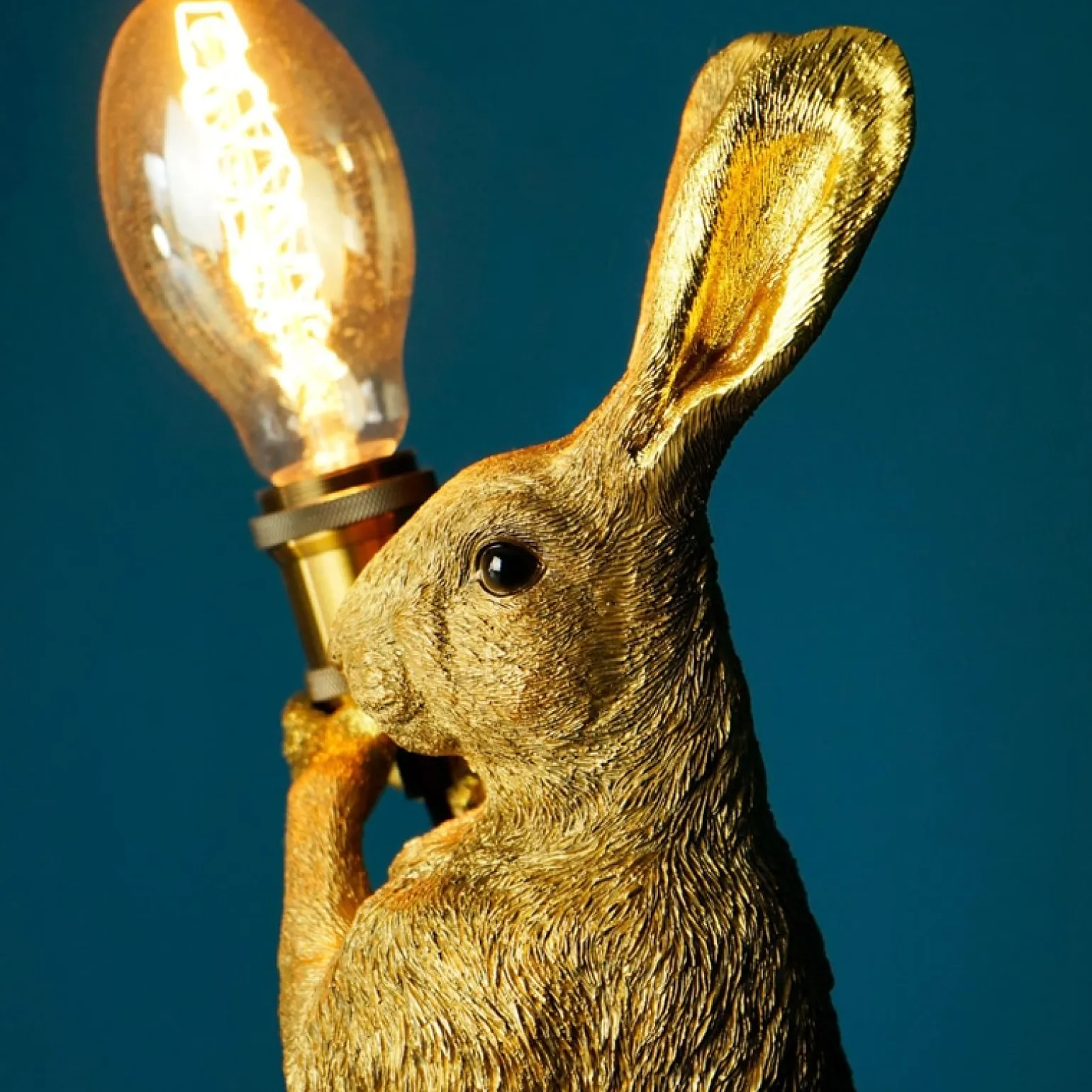 Lampe de table lapin Meister Lampe, or