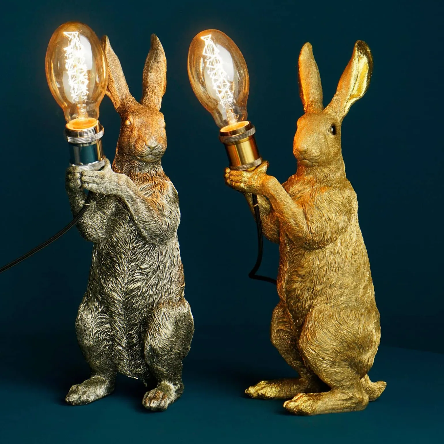 Lampe de table lapin Meister Lampe, argent