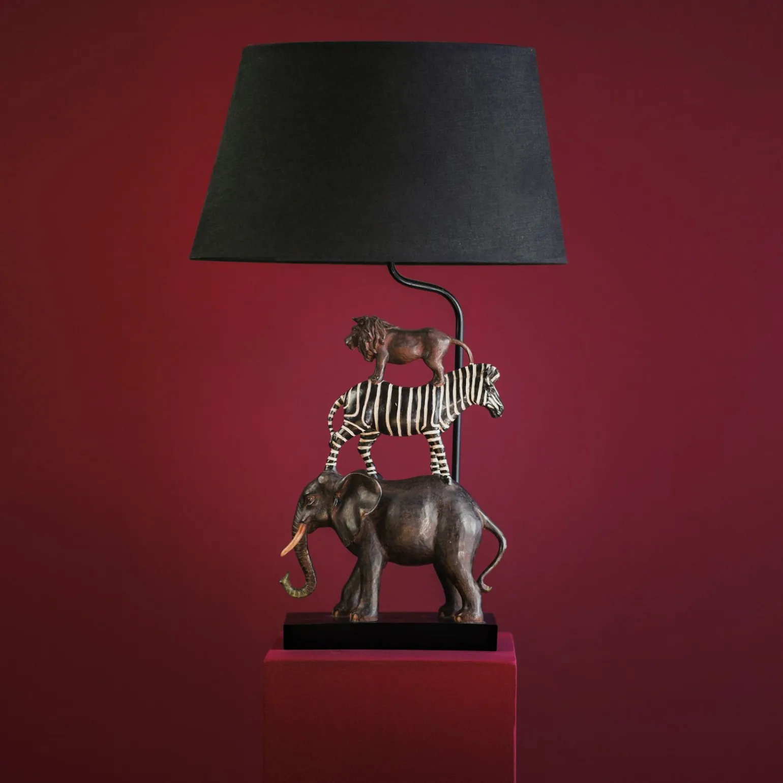 Lampe de table Lion / Zèbre / Eléphant, Safari