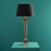 Lampe de table Palmier, or/noir
