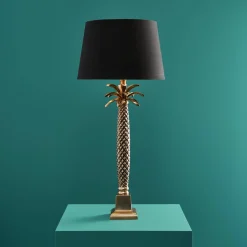 Lampe de table Palmier, or/noir