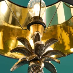Lampe de table Palmier, or/noir