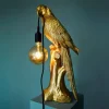 Lampe de table perroquet Timmy, or