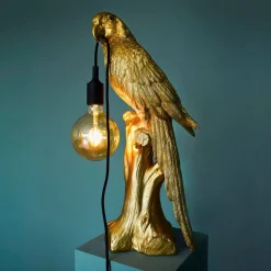 Lampe de table perroquet Timmy, or