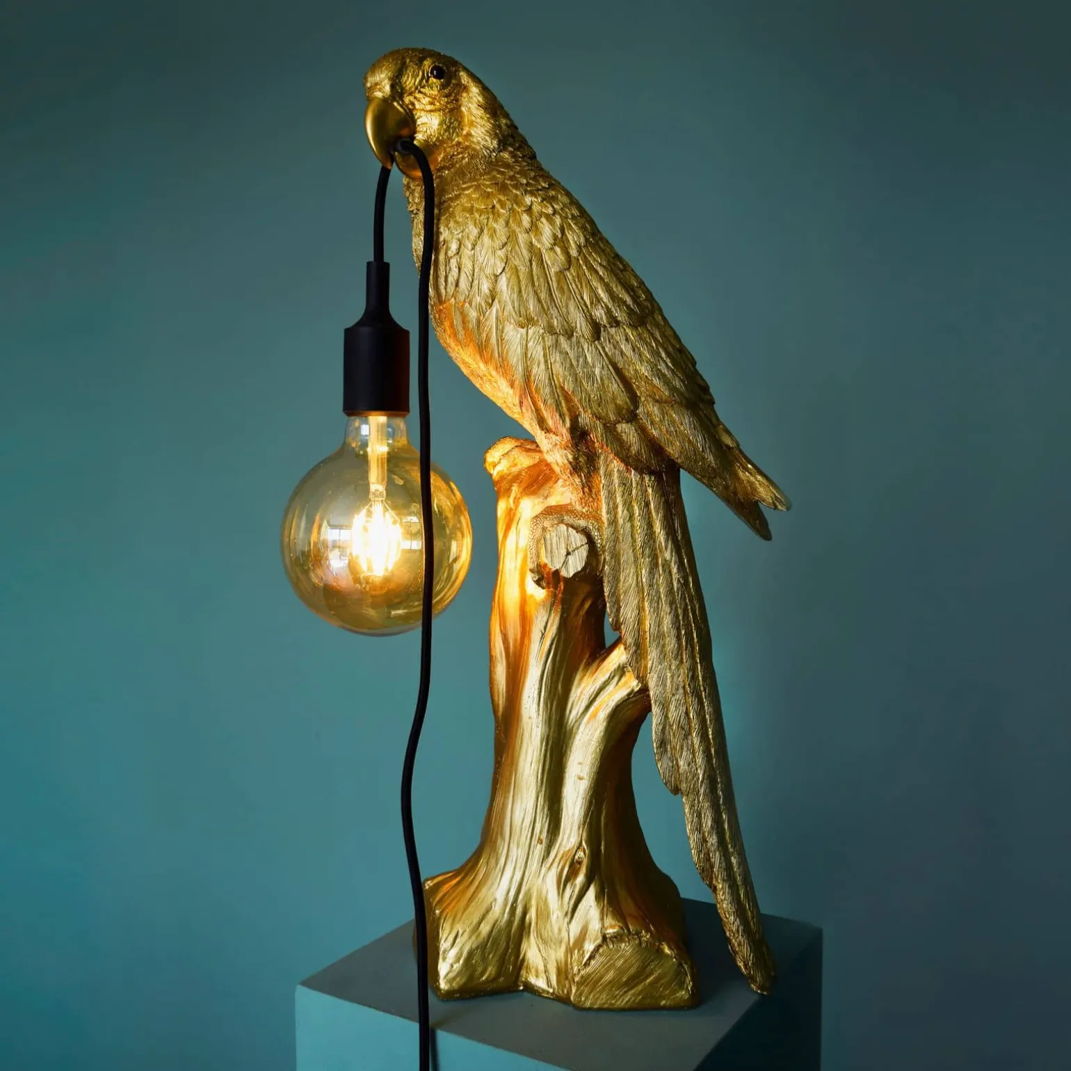 Lampe de table perroquet Timmy, or