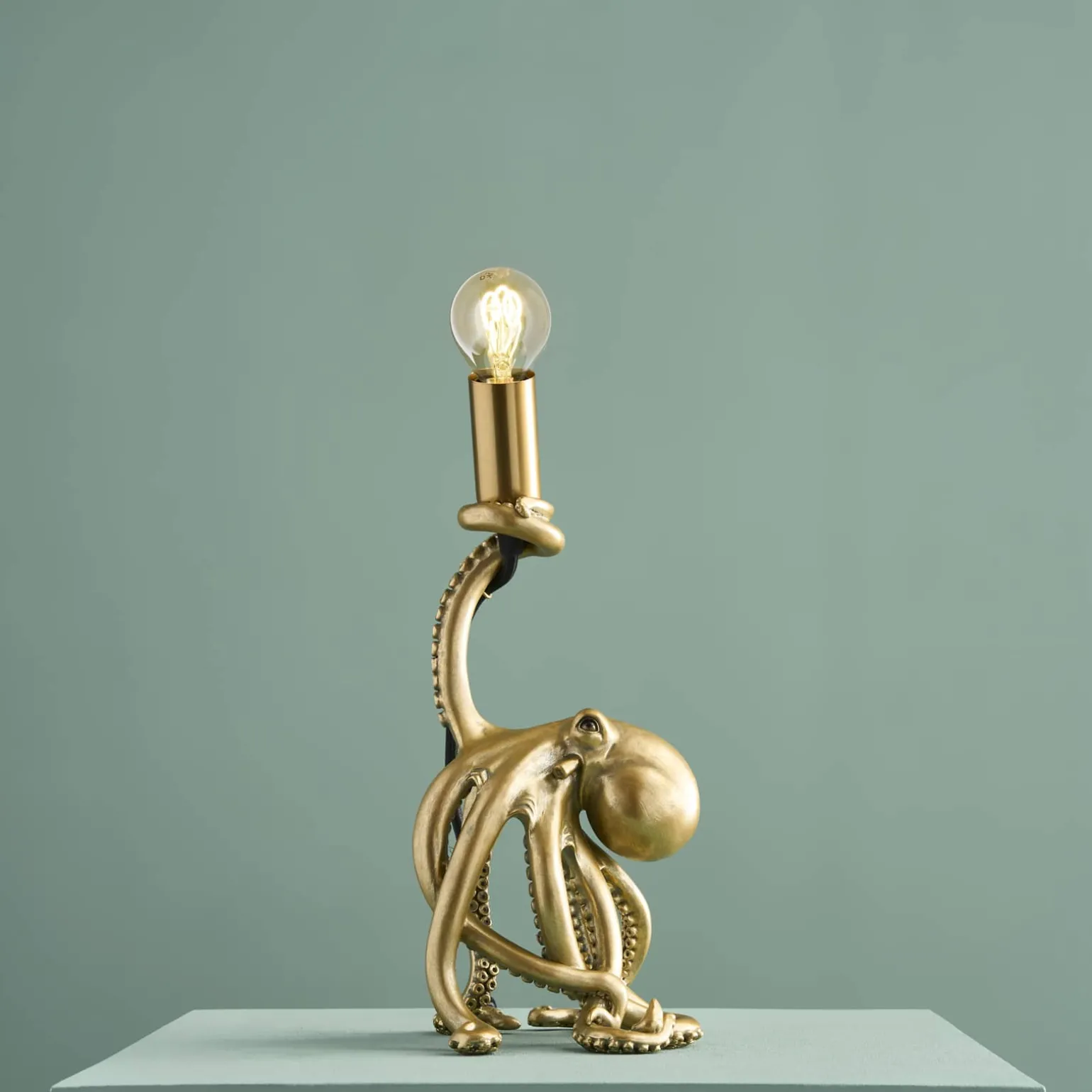 Lampe de table Poulpe Baby Otto Octopus, doré