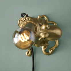 Lampe de table Poulpe Baby Otto Octopus, doré