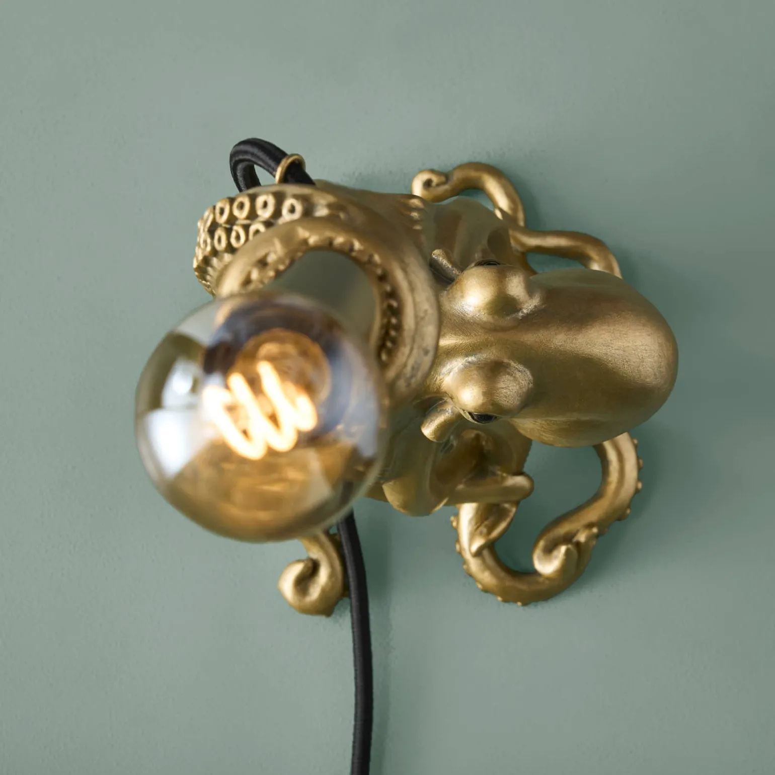 Lampe de table Poulpe Baby Otto Octopus, doré