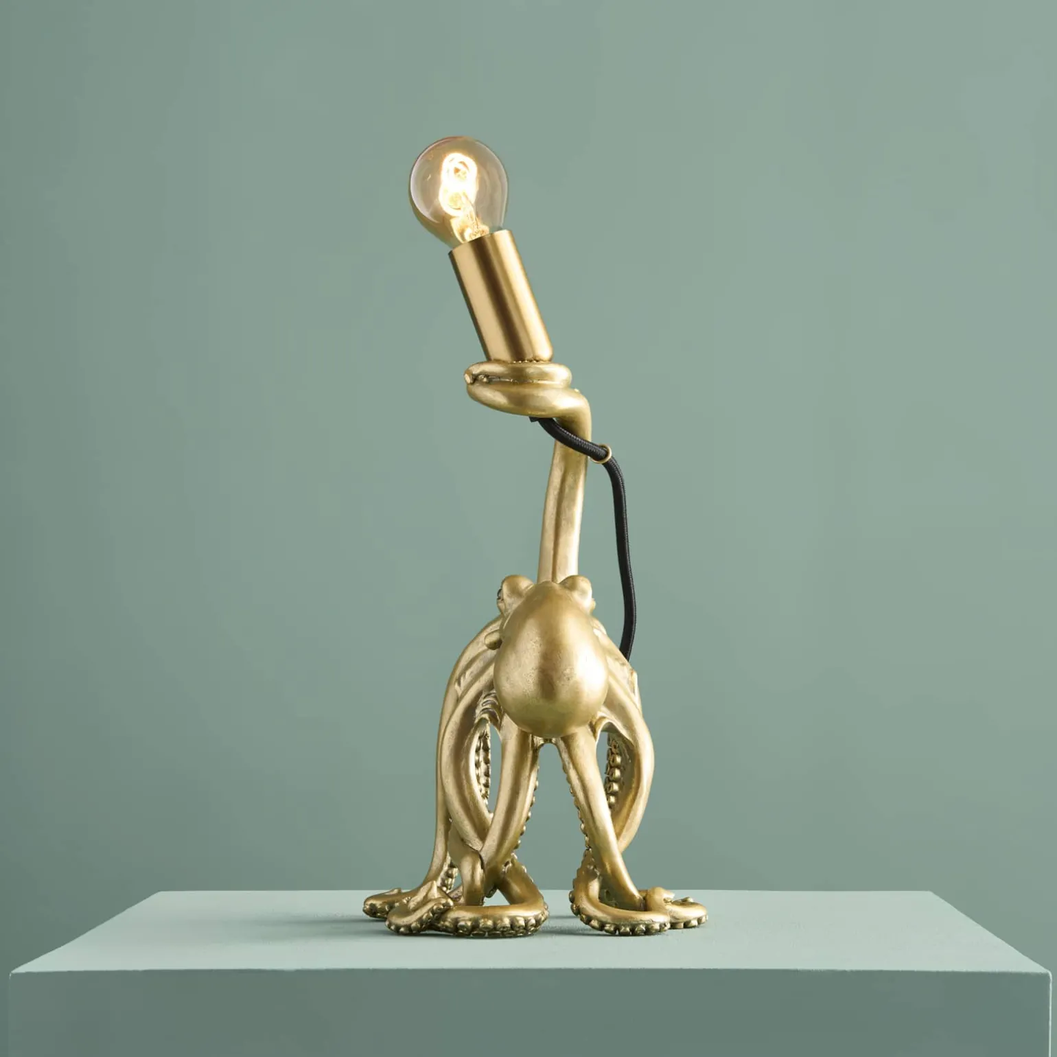 Lampe de table Poulpe Baby Otto Octopus, doré