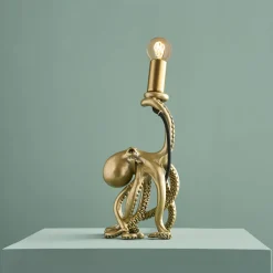 Lampe de table Poulpe Baby Otto Octopus, doré