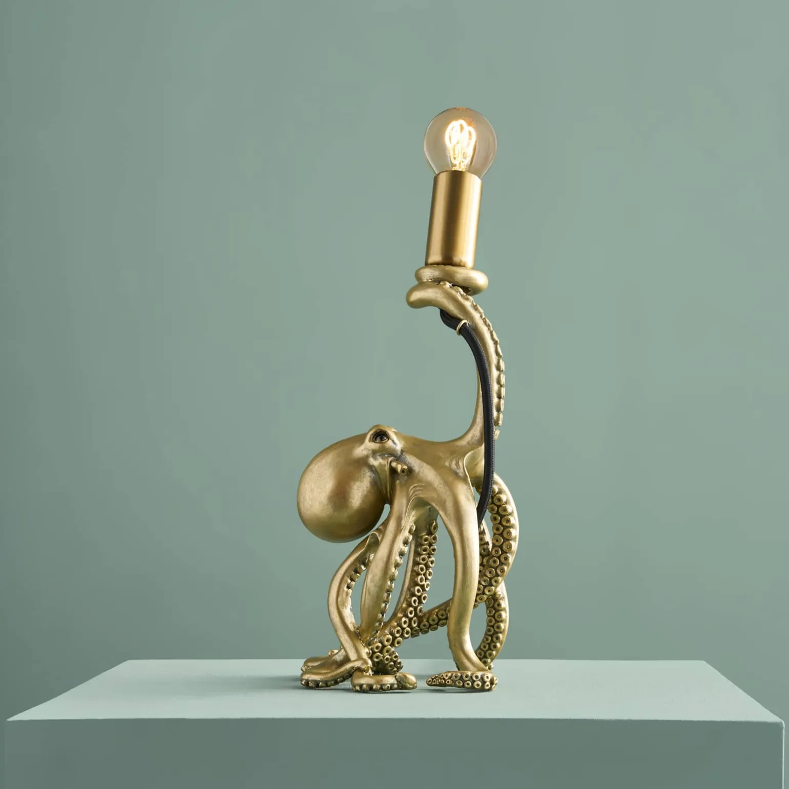 Lampe de table Poulpe Baby Otto Octopus, doré