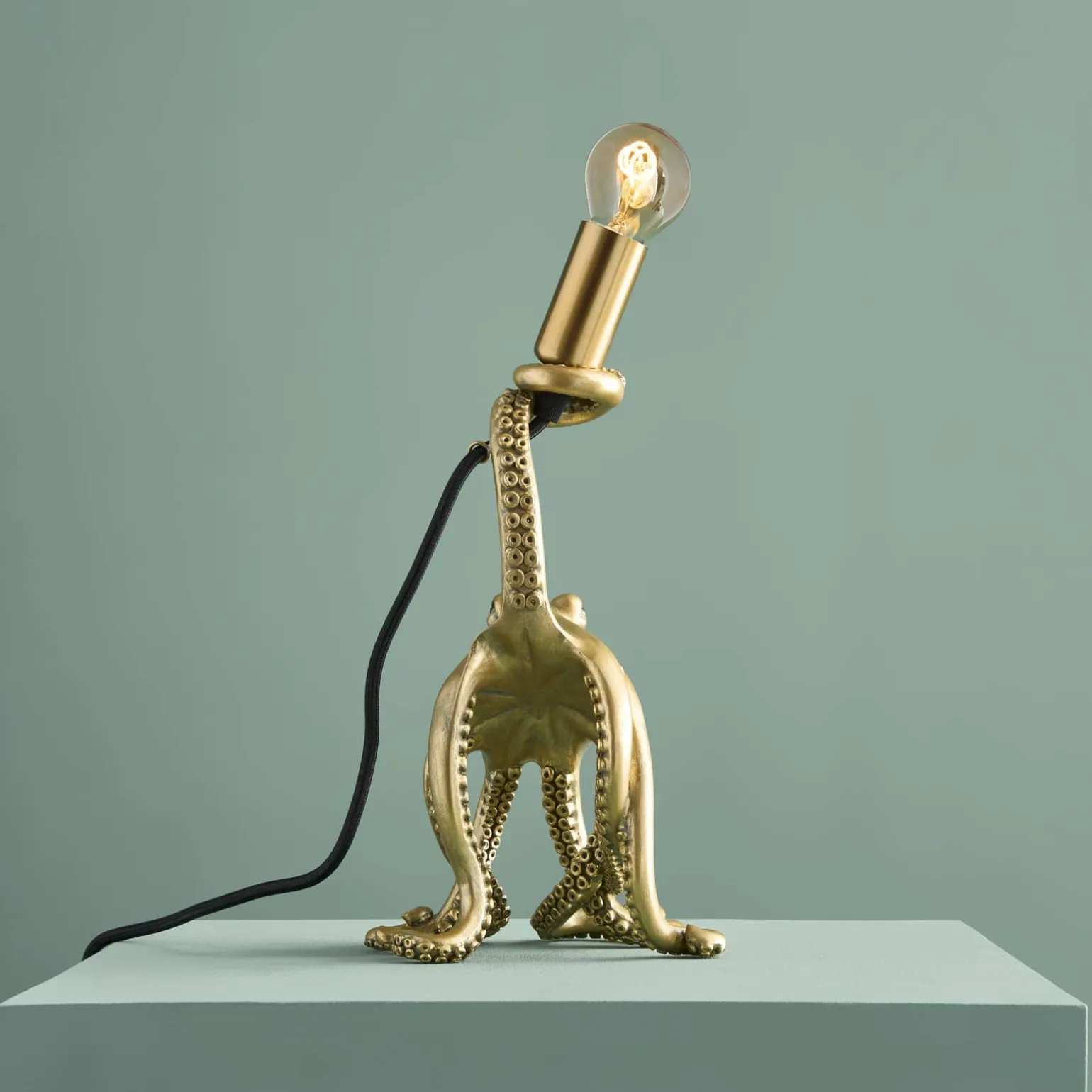 Lampe de table Poulpe Baby Otto Octopus, doré