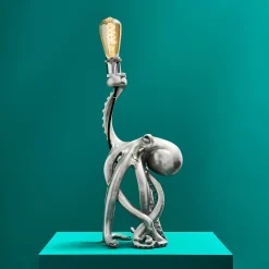 Lampe de table poulpe Otto Octopus, argent
