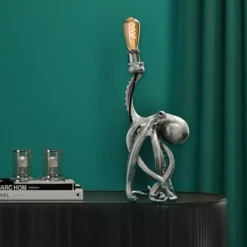 Lampe de table poulpe Otto Octopus, argent