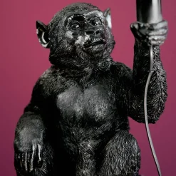 Lampe de table singe Abu, noir