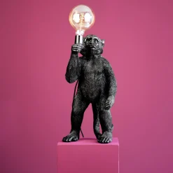 lampe de table singe Koko, noir