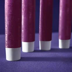 Lot de 4 bougies bâtons LED, violet
