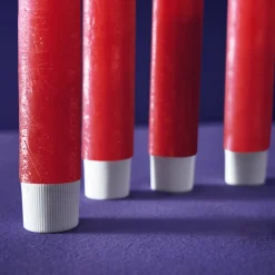 Lot de 4 bougies bâtons LED, rouge