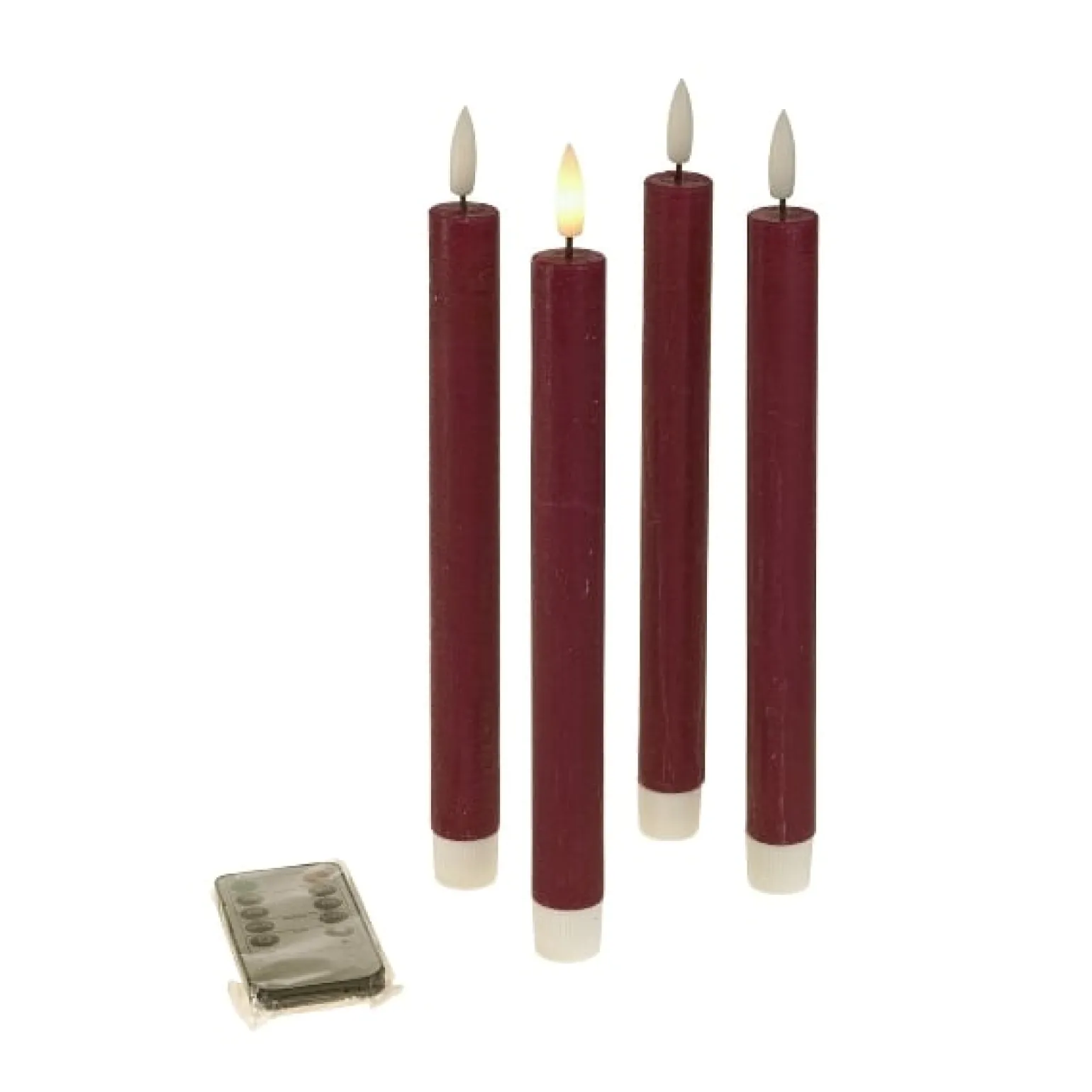 Lot de 4 bougies bâtons LED, violet