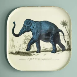 Lot de 3 plateaux Safari, motifs animaliers