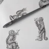 Papier peint singe Cocktail Monkeys, blanc